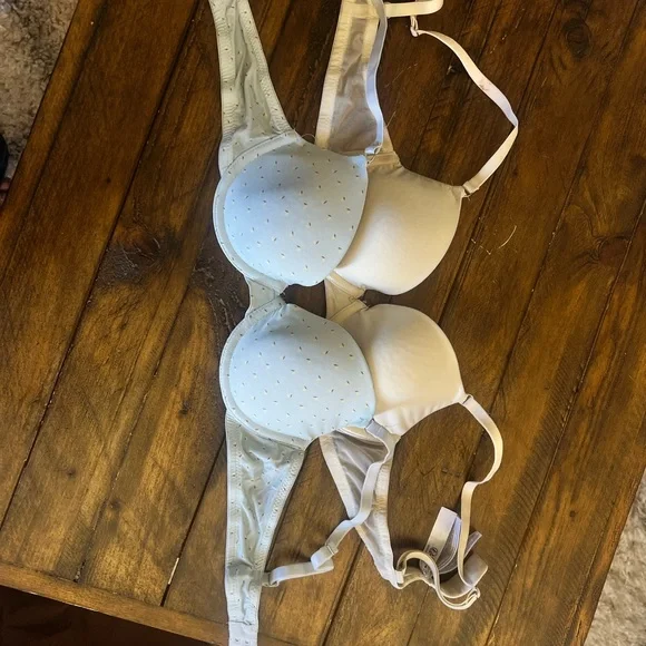 Elegant Yellow and Light Blue Women's Bra Set 34A - Picture 3 of 3